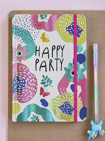 Σημειωματάριο με μεταλλιζέ λεπτομέρειες A5 EQ1019.A104+