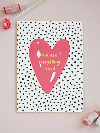 Σημειωματάριο με καρδιά Β5 EQ1019.A107+3