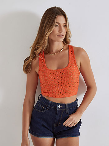 Celestino Κεντητό διάτρητο crop top SM4014.4001+8 2025