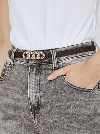 Celestino Ζώνη δερματίνης με αγκράφα κρίκους SN1018.A136+1