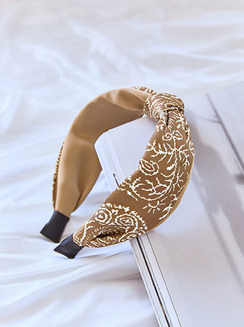 Celestino Στέκα μαλλιών φαρδιά εμπριμέ SN1018.A404+1