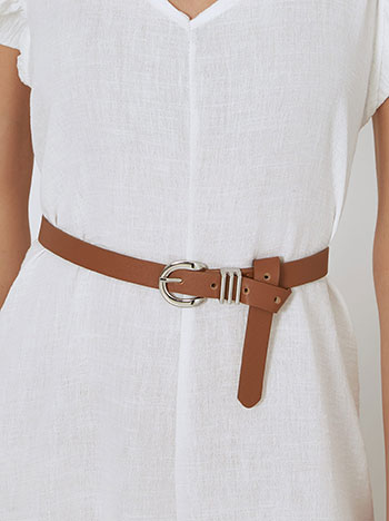 Ζώνη δερματίνης μονόχρωμη SN1018.A414+5