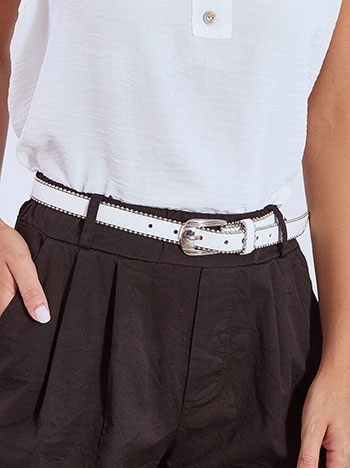 Celestino Ζώνη δερματίνης με μεταλλικά στοιχεία SN1018.A451+4