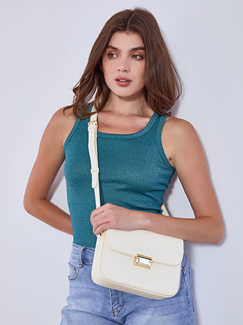 Τσάντα δερματίνης με μεταλλικό κούμπωμα SN1019.A226+1 φωτογραφία