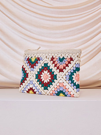 Τσάντα πλεκτή κροσέ SN1019.A314+1