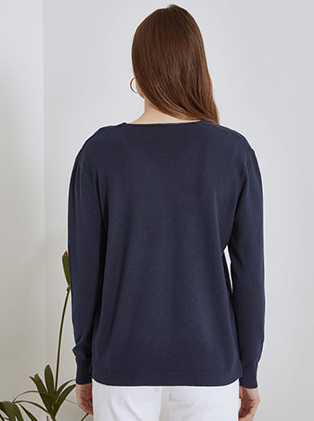 Πουλόβερ με γυριστή V λαιμόκοψη SN1738.4821+11 φωτογραφία