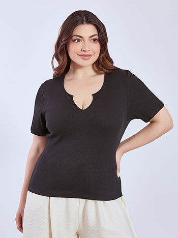 Μπλούζα ριπ με V άνοιγμα SN2022.4434+3 φωτογραφία