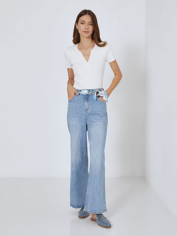 Μπλούζα ριπ με V άνοιγμα SN2022.4434+2 φωτογραφία