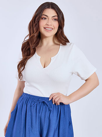 Μπλούζα ριπ με V άνοιγμα SN2022.4434+2 φωτογραφία