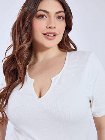 Μπλούζα ριπ με V άνοιγμα SN2022.4434+2 φωτογραφία