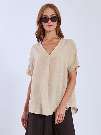 Μπλούζα από λινό SN7587.4580+4