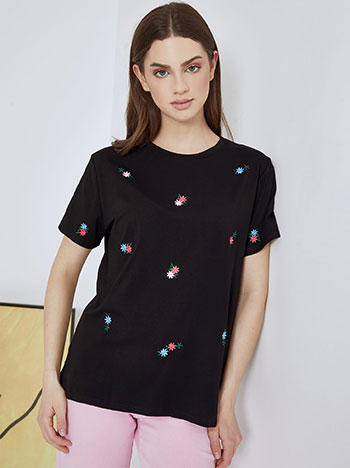 Celestino T-shirt με κέντημα λουλούδια SN7590.4218+2 2025