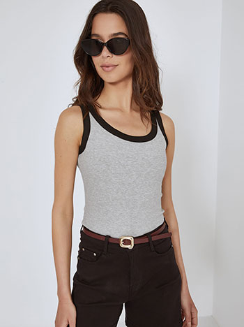 Τοπ αμάνικο ριπ με βαμβάκι SN7590.4226+2