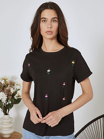 Tshirt με κεντητές λεπτομέρειες SN759042602