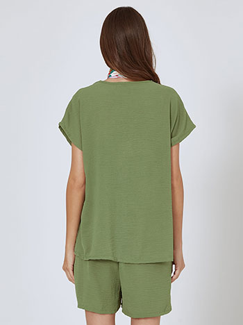 Celestino Σετ μπλούζα με πιέτα και σορτς SN7591.0002+4