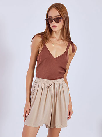 Σορτς ψηλόμεσο απο βισκόζη SN7613.1360+2