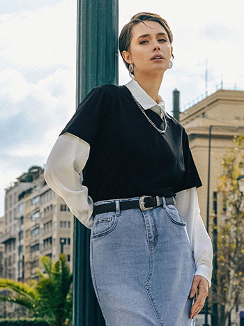 Τ-shirt μονόχρωμο SN7616.4212+1