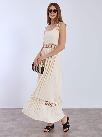 Φόρεμα με διάτρητες λεπτομέρειες μάξι SN7633.8315+3