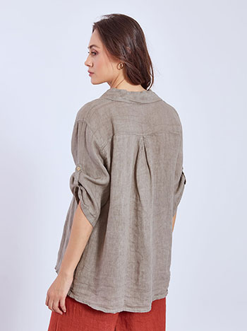 Πουκάμισο λινό ασύμμετρο SN7639.3501+2 φωτογραφία
