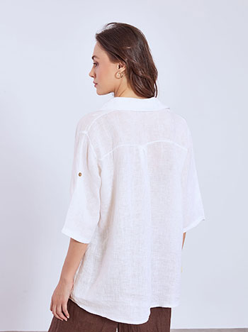 Πουκάμισο λινό ασύμμετρο SN7639.3501+1 φωτογραφία