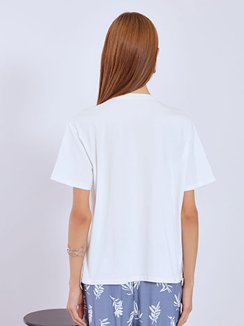 T-shirt με πέτρες strass στη λαιμόκοψη SN7642.4029+1 φωτογραφία