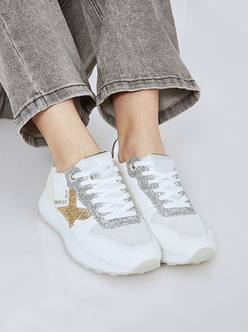 Παπούτσια αθλητικά με glitter SN7741.A123+3