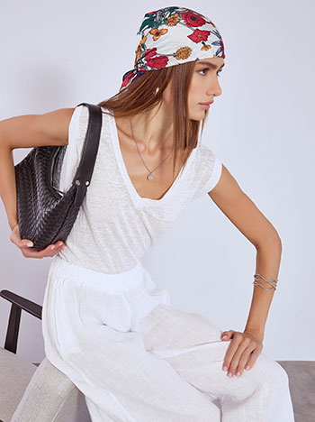 Μπλούζα λινή αμάνικη SN7830.4143+1