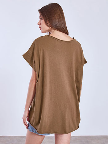 Μπλούζα ασύμμετρη βαμβακερή SN7834.4021+2 φωτογραφία