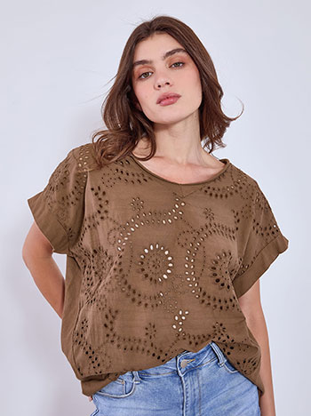 Μπλούζα ασύμμετρη βαμβακερή SN7834.4021+2