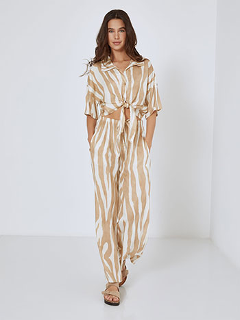 Celestino Πουκάμισο με τύπωμα ζέβρα SN7866.3107+2