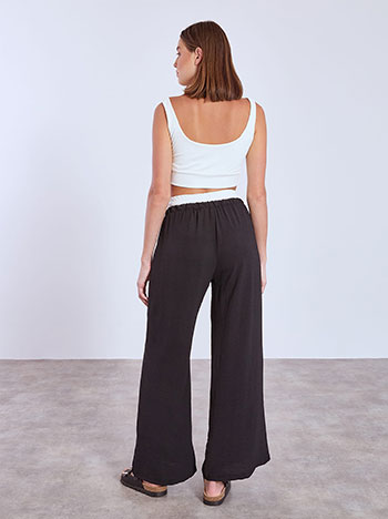 Σετ με crop top ριπ και παντελόνα SN7880.0978+1