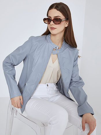 Μπουφάν biker δερματίνης SN7911.6792+4