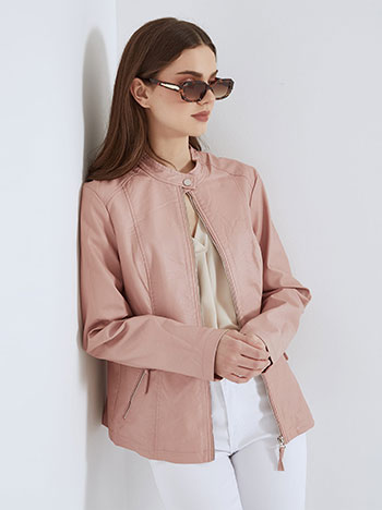 Μπουφάν biker δερματίνης SN7911.6792+3