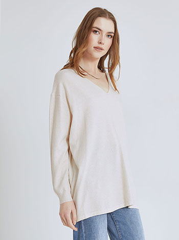 Πουλόβερ μακρύ με V λαιμόκοψη SN7948.4670+4