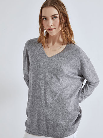 Πουλόβερ μακρύ με V λαιμόκοψη SN7948.4670+2