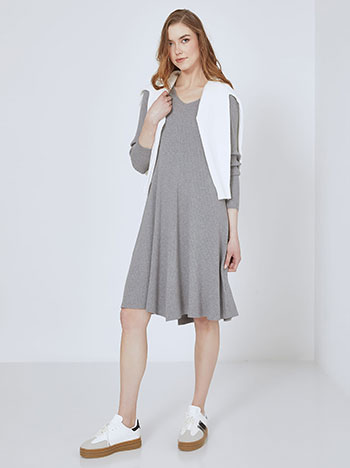 Φόρεμα μίντι πλεκτό ριπ SN7948.8521+2