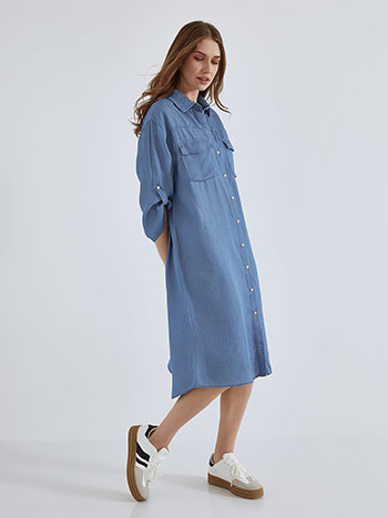 Celestino Φόρεμα μίντι με denim όψη SN7948.8808+2