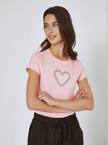 Celestino T-shirt με strass καρδιά και παγιέτες SN7958.4008+3 2025