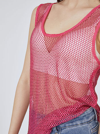 Φόρεμα μίνι δίχτυ με strass SN9423.8816+3 φωτογραφία