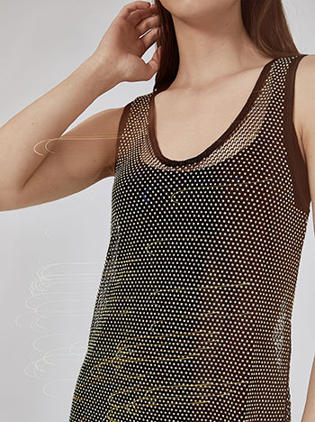 Φόρεμα μίνι δίχτυ με strass SN9423.8816+4 φωτογραφία