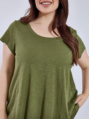 Celestino T-Shirt με Καμπύλη Στο Τελείωμα Sn9489 4163+2 Μπλούζες T-Shirts Γυναικεία Ρούχα Μόδα