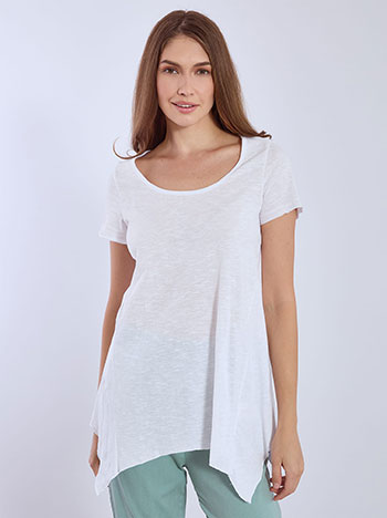 Μπλούζα με ασύμμετρο τελείωμα SN9489.4670+3