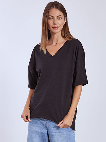 Μπλούζα με γυριστό μανίκι SN9489.4677+3