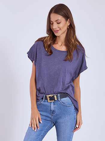 Μπλούζα με γυριστό μανίκι SN9489.4681+6