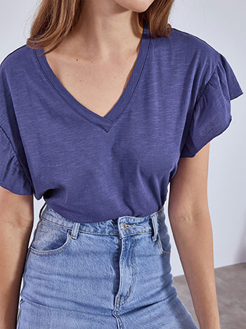 Μπλούζα βαμβακερή με βολάν SN9489.4686+6 φωτογραφία