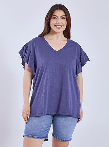 Μπλούζα βαμβακερή με βολάν SN9489.4686+6 φωτογραφία