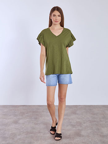 Μπλούζα βαμβακερή με βολάν SN9489.4686+2 φωτογραφία