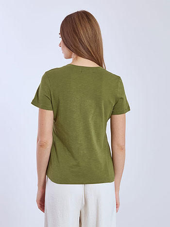 T-shirt βαμβακερό με V λαιμόκοψη SN9489.4795+2 φωτογραφία