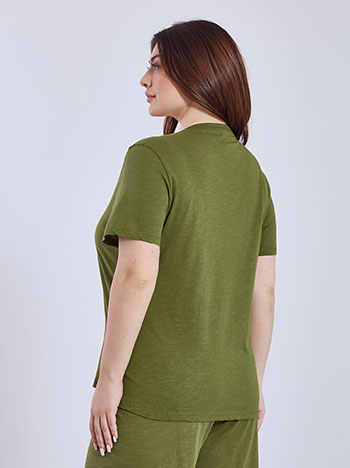 T-shirt βαμβακερό με V λαιμόκοψη SN9489.4795+2 φωτογραφία