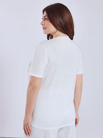 T-shirt βαμβακερό με V λαιμόκοψη SN9489.4795+3 φωτογραφία